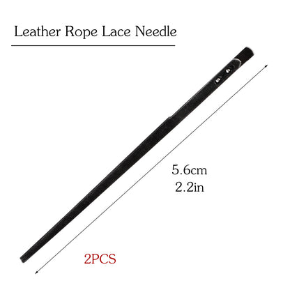 Steel Leather Lacing Needles Set (2pcs, 5.6cm) by HitMyNeed