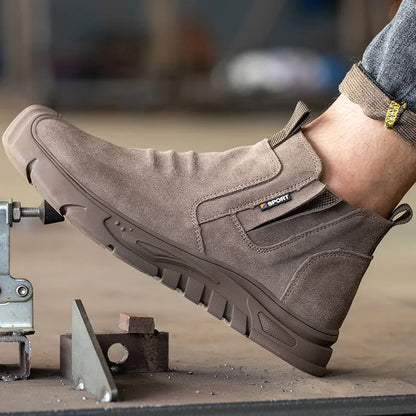 Steel Toe Anti-Puncture Safety Work Boots for Men by HitMyNeed