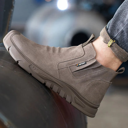 Steel Toe Anti-Puncture Safety Work Boots for Men by HitMyNeed