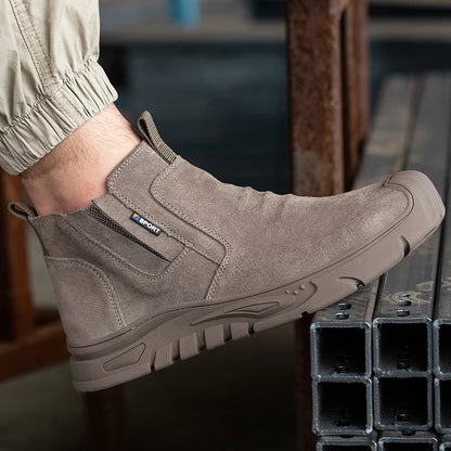 Steel Toe Anti-Puncture Safety Work Boots for Men by HitMyNeed