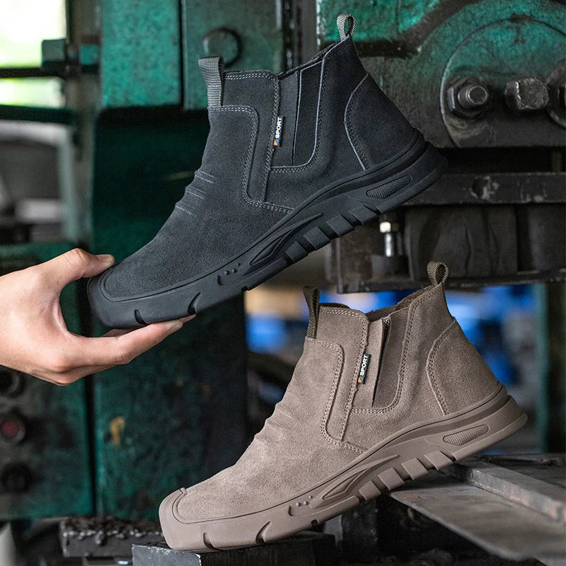 Steel Toe Anti-Puncture Safety Work Boots for Men by HitMyNeed