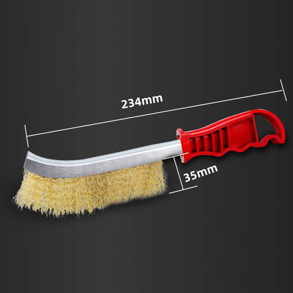 Steel Wire Grill Scrubber Brush with Long Handle by HitMyNeed
