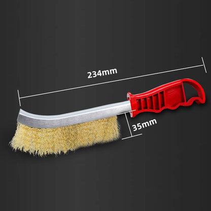 Steel Wire Grill Scrubber Brush with Long Handle by HitMyNeed