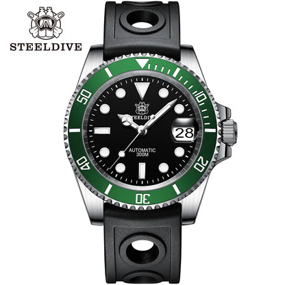 Steeldive 41mm NH35 Automatic Dive Watch 300M 53hh-gr-hr by HitMyNeed