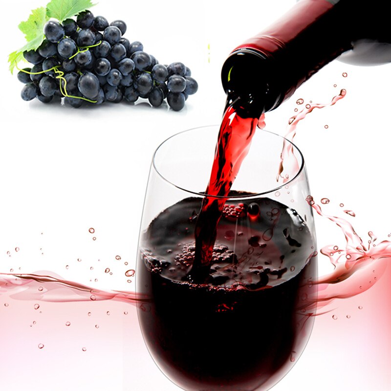 Stemless Wine Glasses Set of 4 - Shatter-Resistant 450ml by HitMyNeed