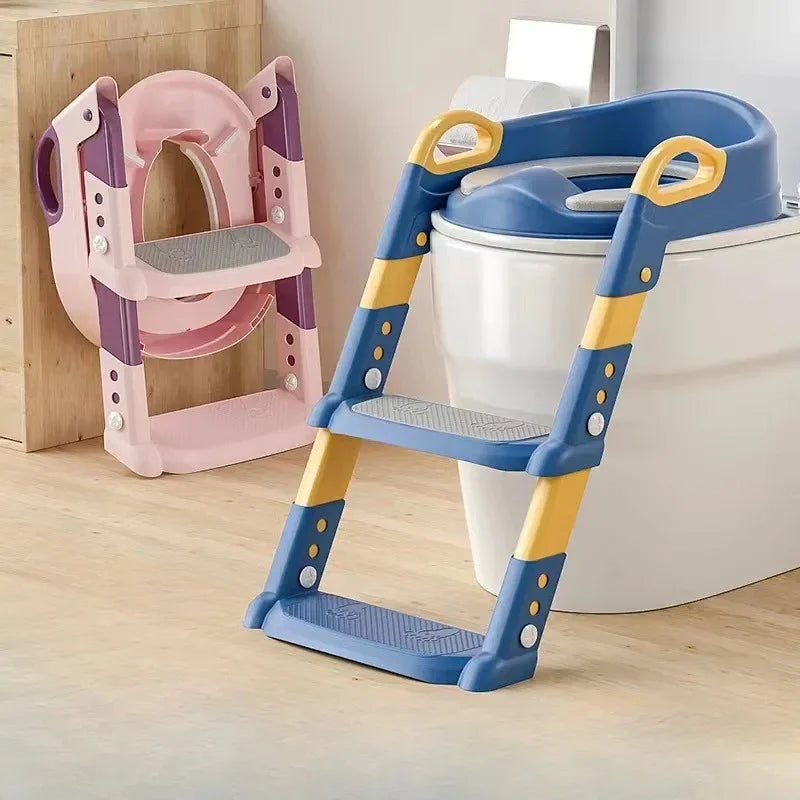 Stepped Kids Toilet Training Ladder & Foldable Stool by HitMyNeed