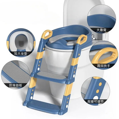 Stepped Kids Toilet Training Ladder & Foldable Stool by HitMyNeed