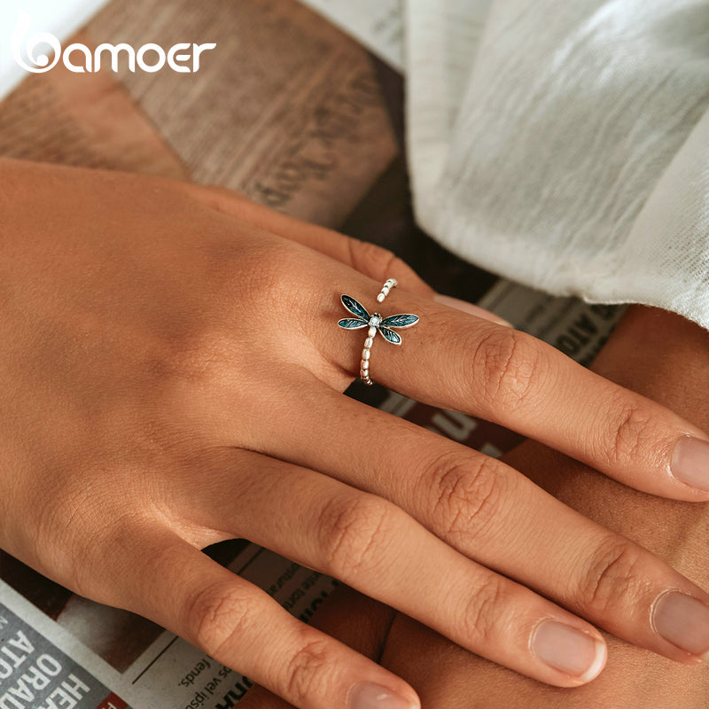 Sterling Silver Adjustable Dragonfly Ring by HitMyNeed