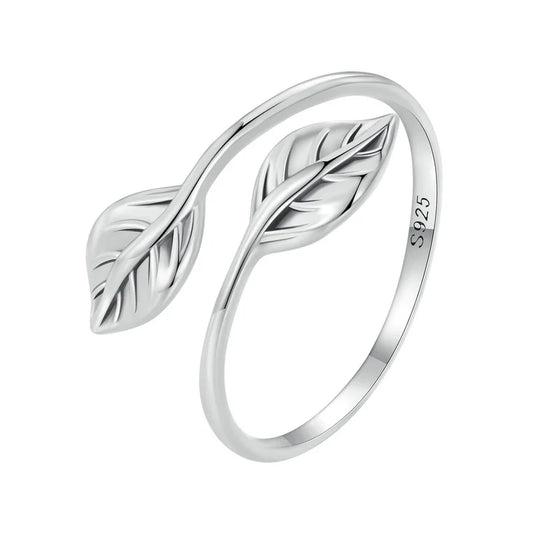 Sterling Silver Adjustable Leaf Ring by HitMyNeed