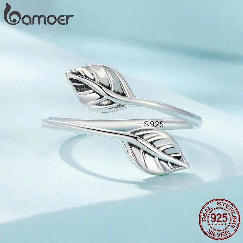 Sterling Silver Adjustable Leaf Ring by HitMyNeed