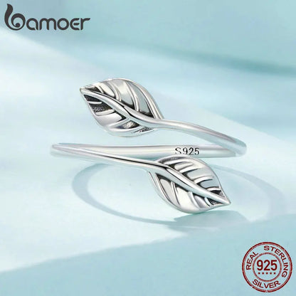Sterling Silver Adjustable Leaf Ring by HitMyNeed