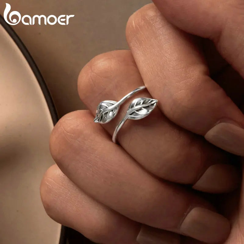Sterling Silver Adjustable Leaf Ring by HitMyNeed