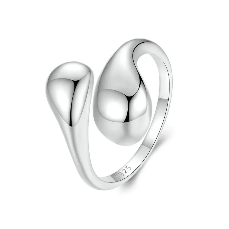 Sterling Silver Adjustable Water Droplet Ring by HitMyNeed