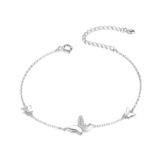 Sterling Silver Butterfly Bracelet for Women by HitMyNeed