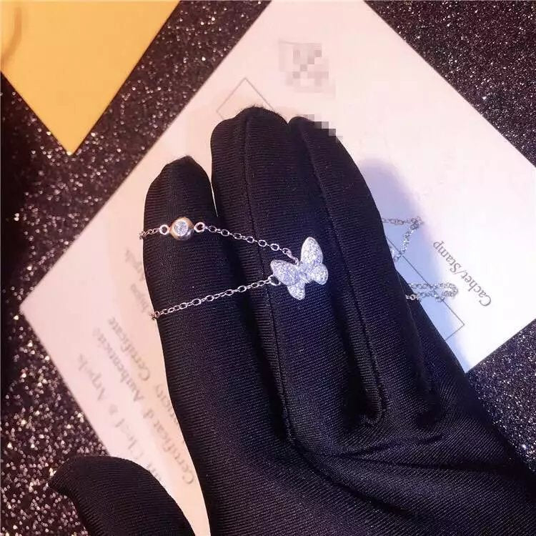 Sterling Silver Butterfly Necklace for Women by HitMyNeed