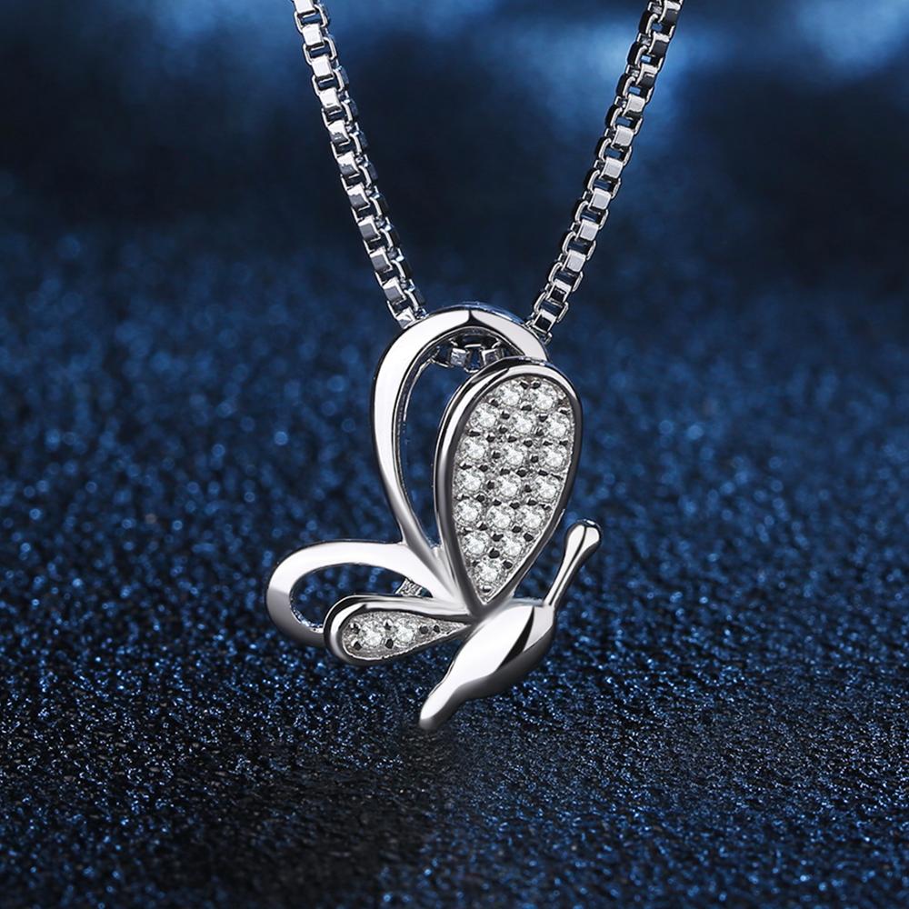 Sterling Silver Butterfly Pendant with Cubic Zirconia by HitMyNeed