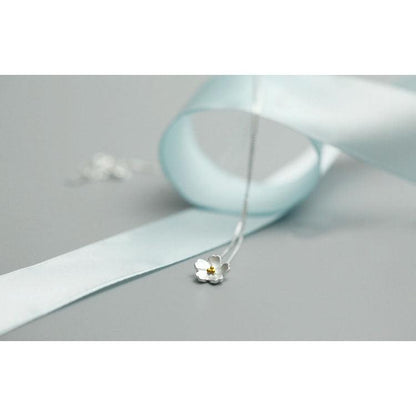 Sterling Silver Cherry Blossom Pendant Necklace by HitMyNeed