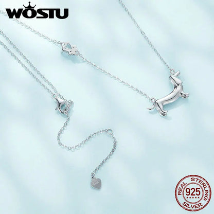 Sterling Silver Dachshund Necklace for Dog Lovers by HitMyNeed