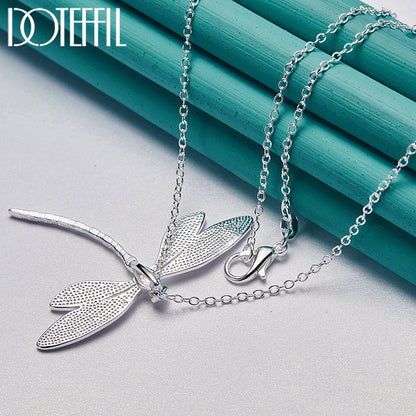 Sterling Silver Dragonfly Pendant Necklace by HitMyNeed
