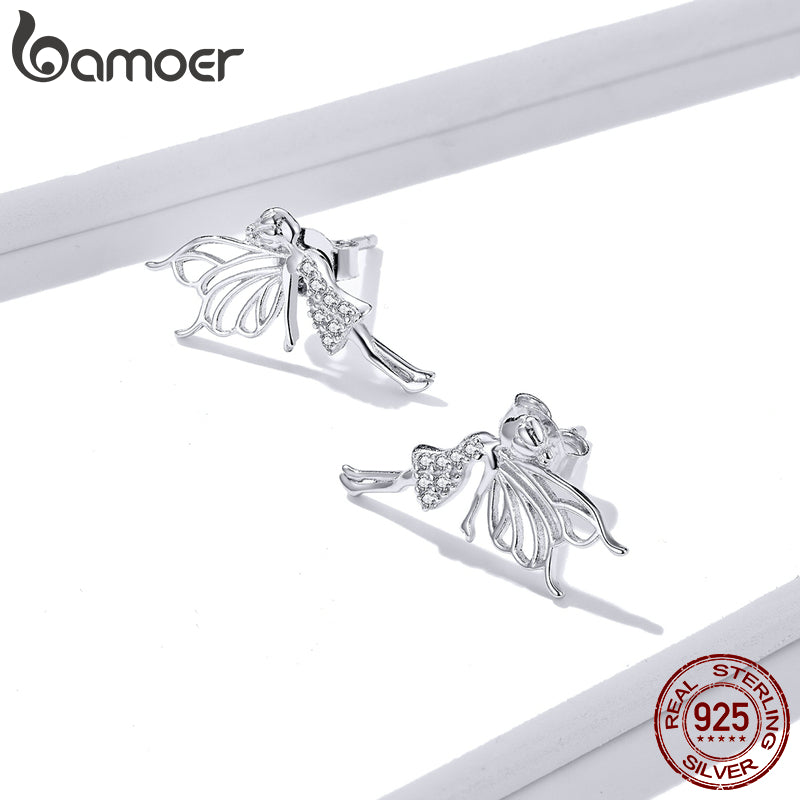 Sterling Silver Fairy Earrings with Cubic Zirconia by HitMyNeed