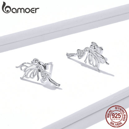 Sterling Silver Fairy Earrings with Cubic Zirconia by HitMyNeed