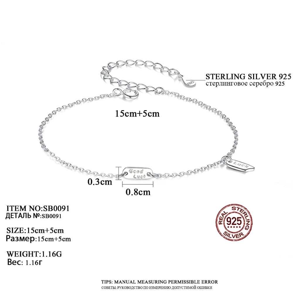 Sterling Silver Good Luck Bracelet for Women by HitMyNeed