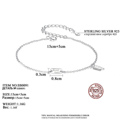 Sterling Silver Good Luck Bracelet for Women by HitMyNeed