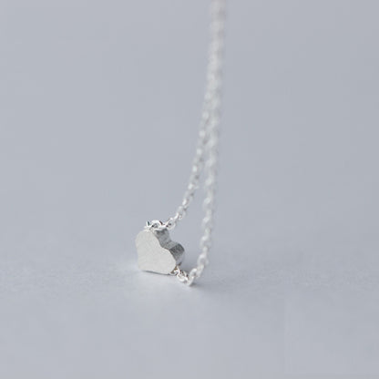 Sterling Silver Heart Pendant Necklace for Women by HitMyNeed