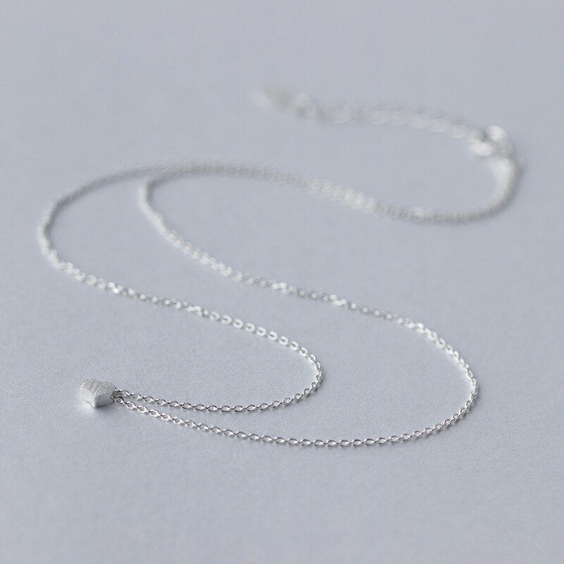 Sterling Silver Heart Pendant Necklace for Women by HitMyNeed