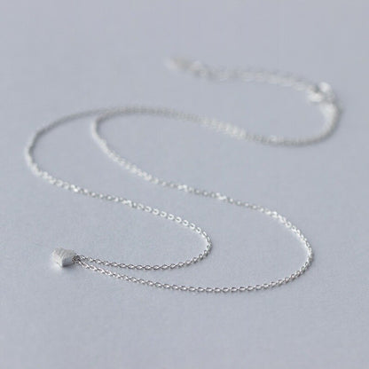 Sterling Silver Heart Pendant Necklace for Women by HitMyNeed