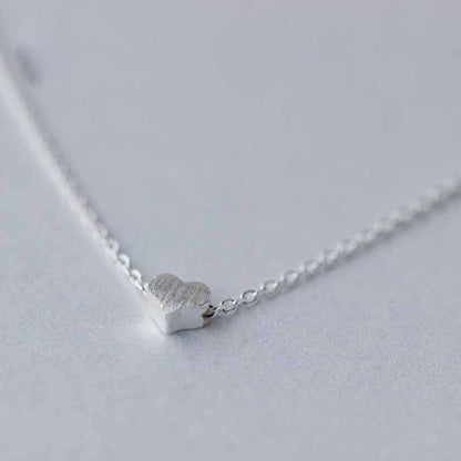 Sterling Silver Heart Pendant Necklace for Women by HitMyNeed