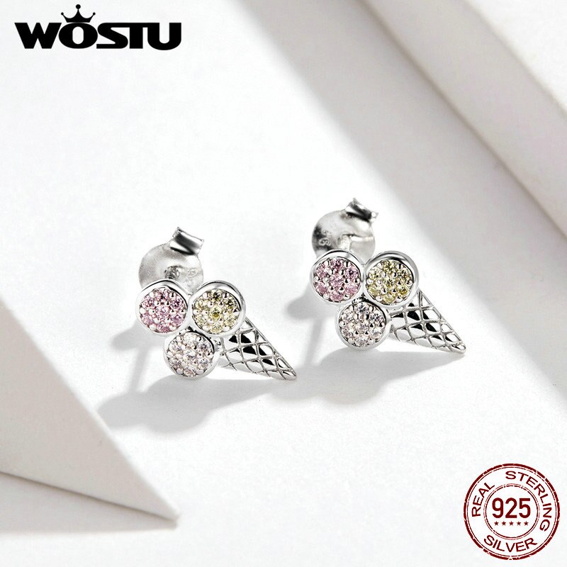 Sterling Silver Ice Cream Stud Earrings by HitMyNeed