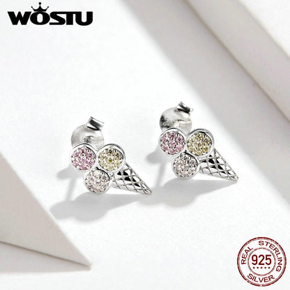 Sterling Silver Ice Cream Stud Earrings by HitMyNeed
