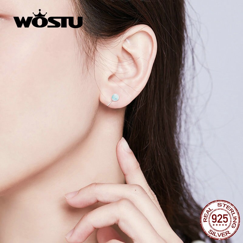 Sterling Silver Lollipop Stud Earrings for Women by HitMyNeed
