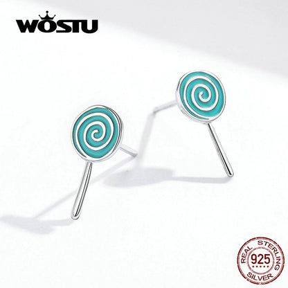 Sterling Silver Lollipop Stud Earrings for Women by HitMyNeed