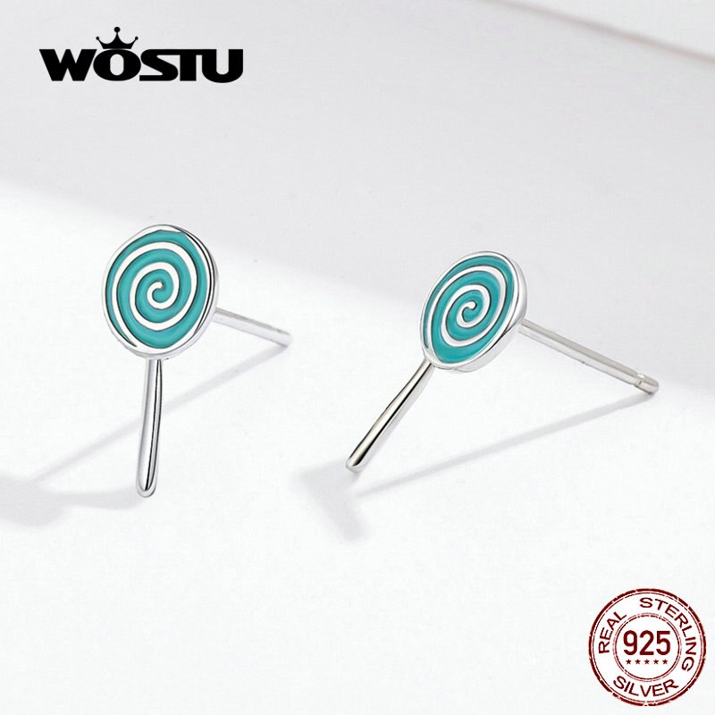 Sterling Silver Lollipop Stud Earrings for Women by HitMyNeed