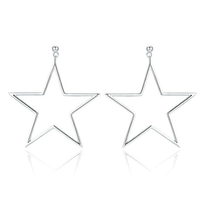Sterling Silver Star Earrings for Women by HitMyNeed