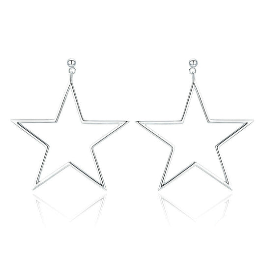 Sterling Silver Star Earrings for Women by HitMyNeed