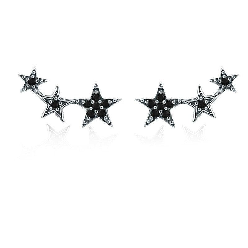 Sterling Silver Star Stud Earrings for Women by HitMyNeed