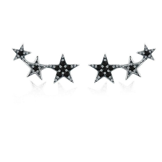 Sterling Silver Star Stud Earrings for Women by HitMyNeed