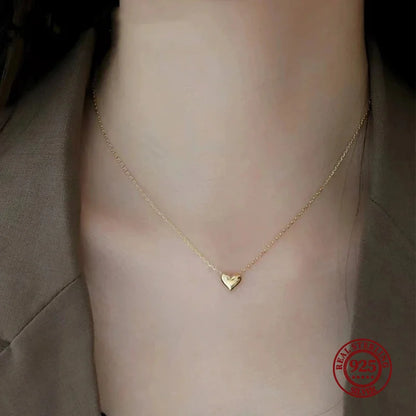 Sterling Silver Tiny Heart Necklace by HitMyNeed