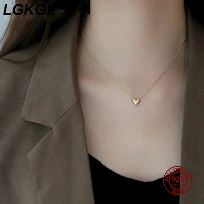 Sterling Silver Tiny Heart Necklace by HitMyNeed