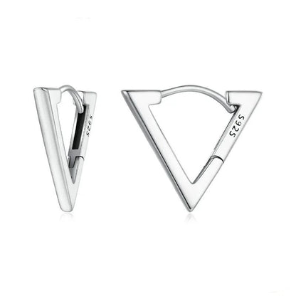Sterling Silver Triangle Hoop Earrings by HitMyNeed