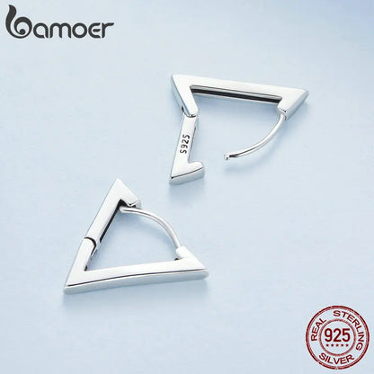 Sterling Silver Triangle Hoop Earrings by HitMyNeed