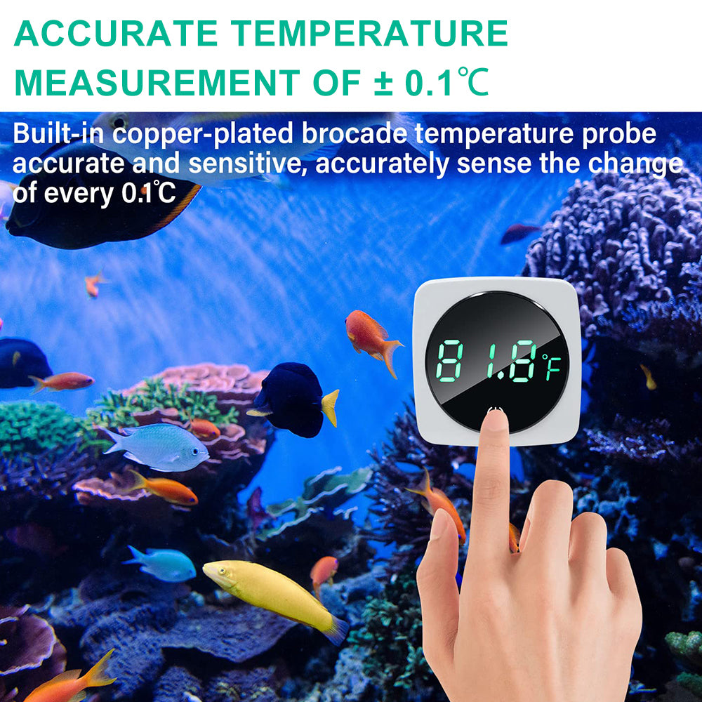 Stick-On Digital Aquarium Thermometer (°C & °F) by HitMyNeed