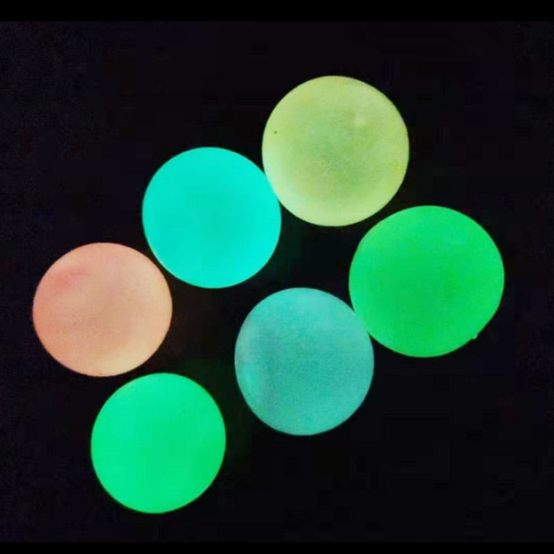 Sticky Glowing Stress Ball Set (6-Pack) by HitMyNeed