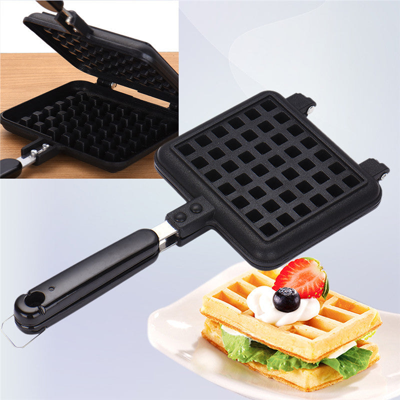 Stovetop Belgian Waffle Iron Maker with Non-Stick Plates by HitMyNeed
