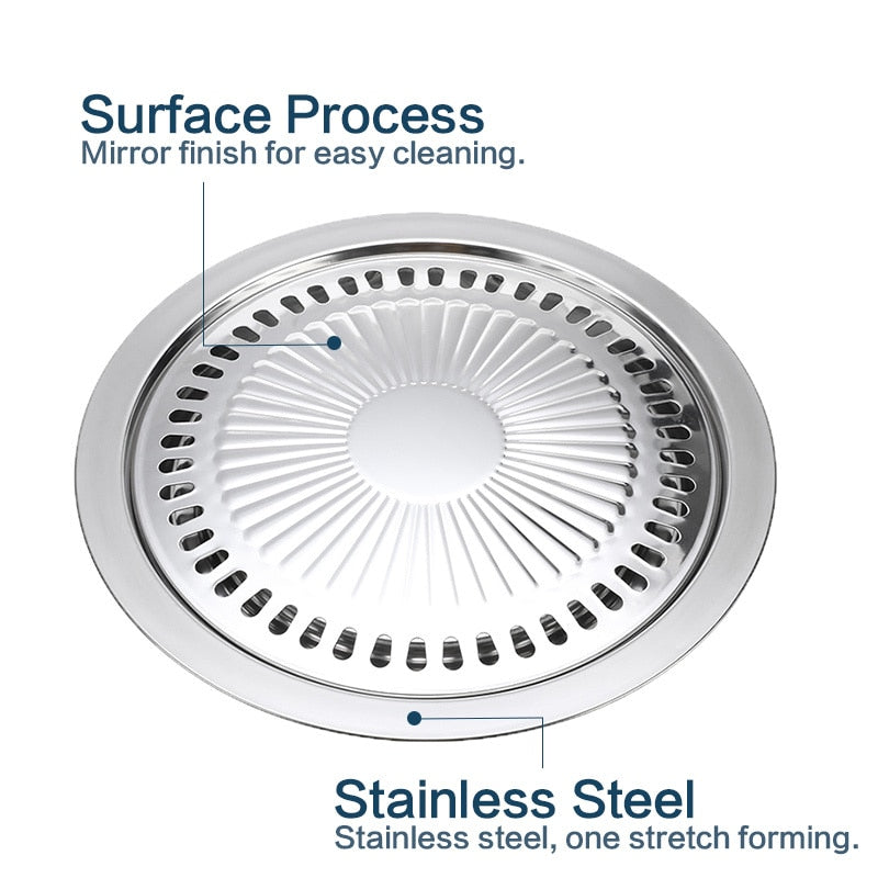 Stovetop Non-Stick Grill Pan, 30 cm Stainless Steel by HitMyNeed
