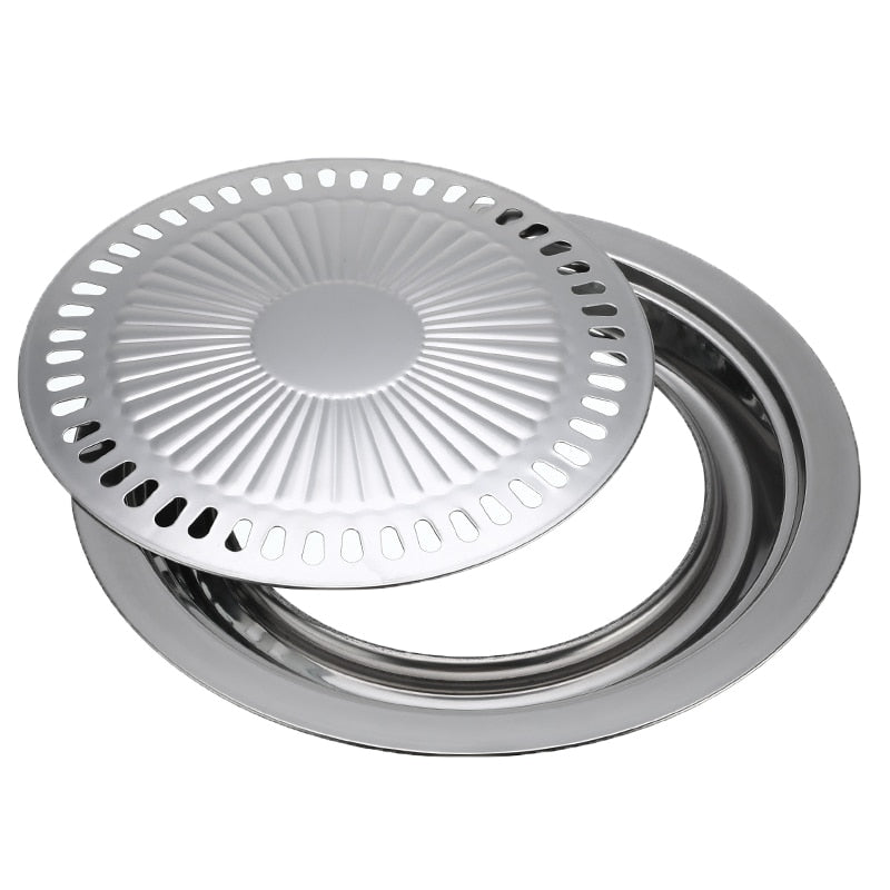 Stovetop Non-Stick Grill Pan, 30 cm Stainless Steel by HitMyNeed