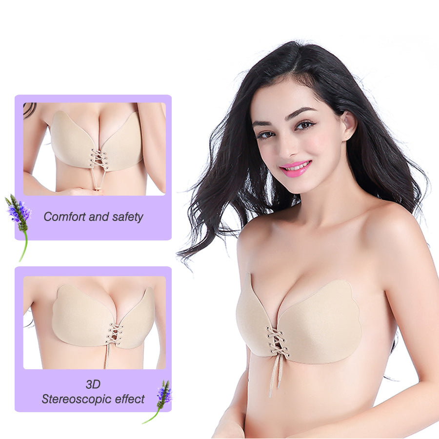 Strapless Stick-On Push Up Adhesive Bra by HitMyNeed